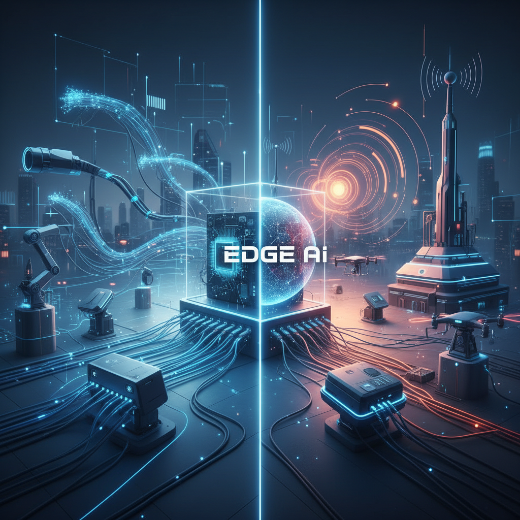 Hero image illustrating network types for edge AI